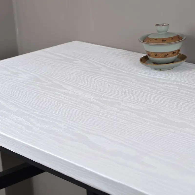 Desktop Stickers White Wood Grain Table Wallpaper Self-Adhesive Waterproof Oil-Proof Desk Wardrobe Furniture PVC Renovation Film - Image 2