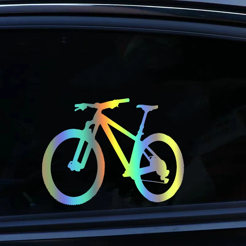 Black Mountain Bike Silhouette Vinyl Decal – Fits Car, Truck, Trailer, Or Tumbler