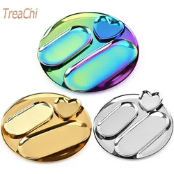 Fashion Style Stainless Steel Tray Jewelry Storage Tray Fruit Candy Plate Photography Props Home Desk Decoration