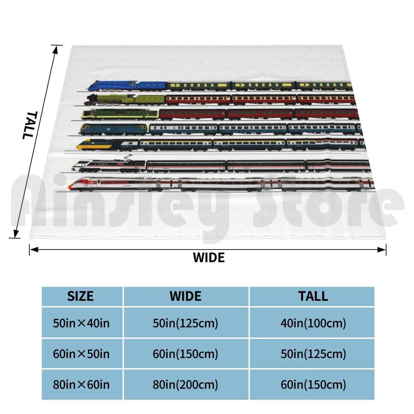 British Trains Blanket For Sofa Bed Travel Locomotives Intercity 125 Intercity 225 Br Mallard Flying Scotsman