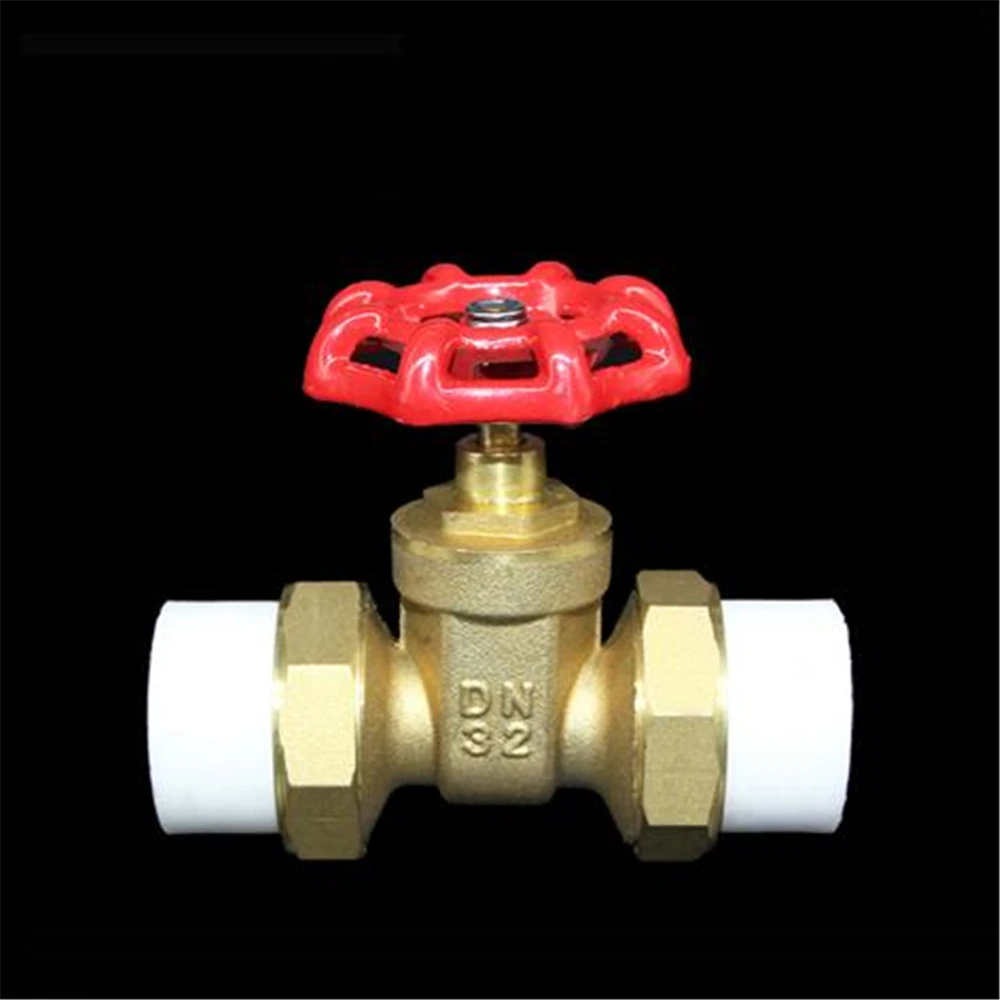 PPR Double Live Gate Valve 20 25 32 Live Valve Full Copper  PPR Thickened Valve Cut-off Gate Valve