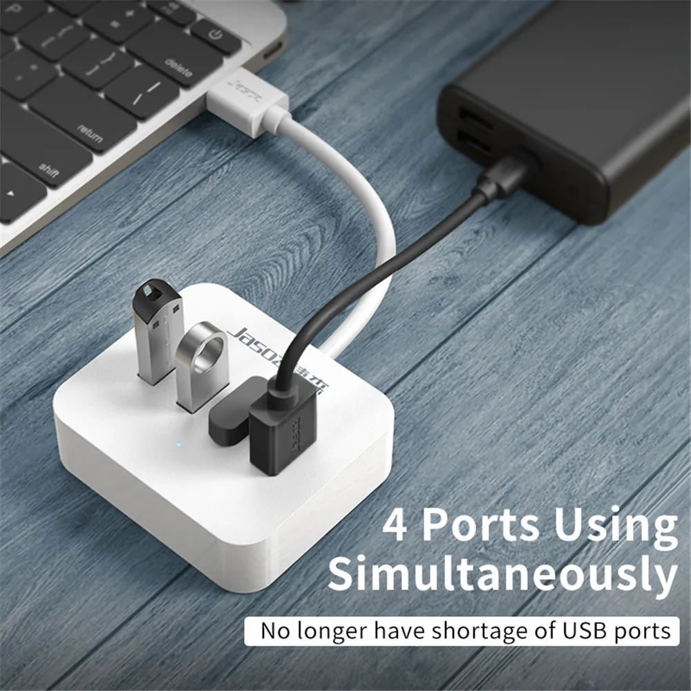 Jasoz Hub USB 3.0 USB Đa Năng Bộ Chia 4 Cổng USB 3.0 2.0 Có Micro Sạc Điện Cho Lenovo Xiaomi Macbook pro PC Hub USB 3 0 1M