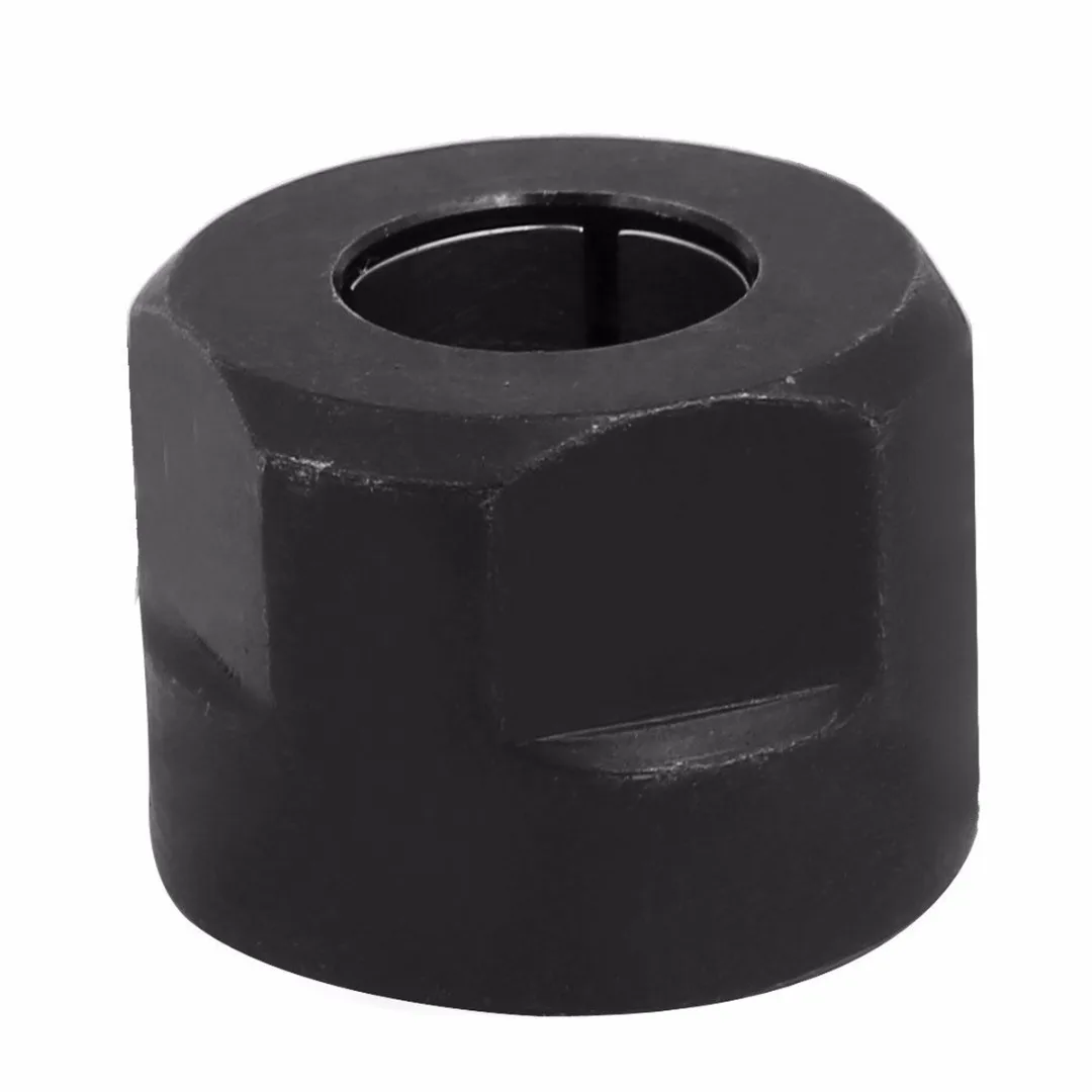 1pc Black Metal Collet Nut Plunge Router Parts 12.7mm Center Hole Diameter 22.5x27mm For Makita 3612