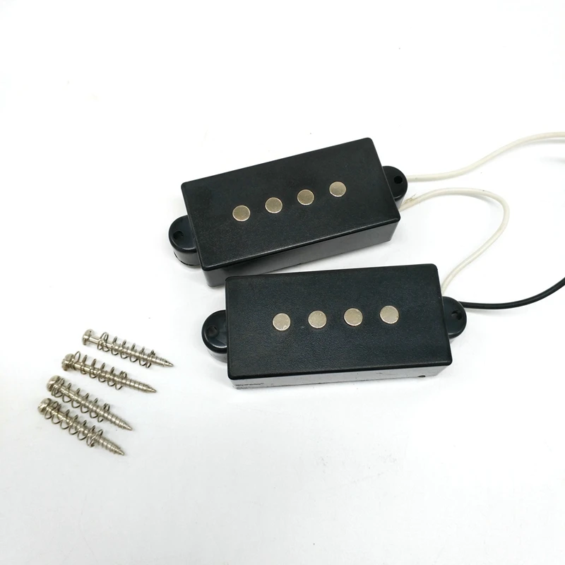 Electric Guitar Pickup Wire Harness PB Bass 4-String Electric Guitar Neck and Bridge Pickups Set