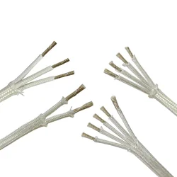 1/5meters High temperature resistant 500℃ 2/3/4/5 cores mica braided wire pure copper core 20/18/17/15/13/11AWG fireproof wire