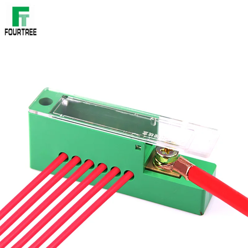 1PCS Unipolar Splitter Terminal Junction Box Metering Cabinet Wire Block Retardant Flame Electrical Accessories 1 In 6 Out