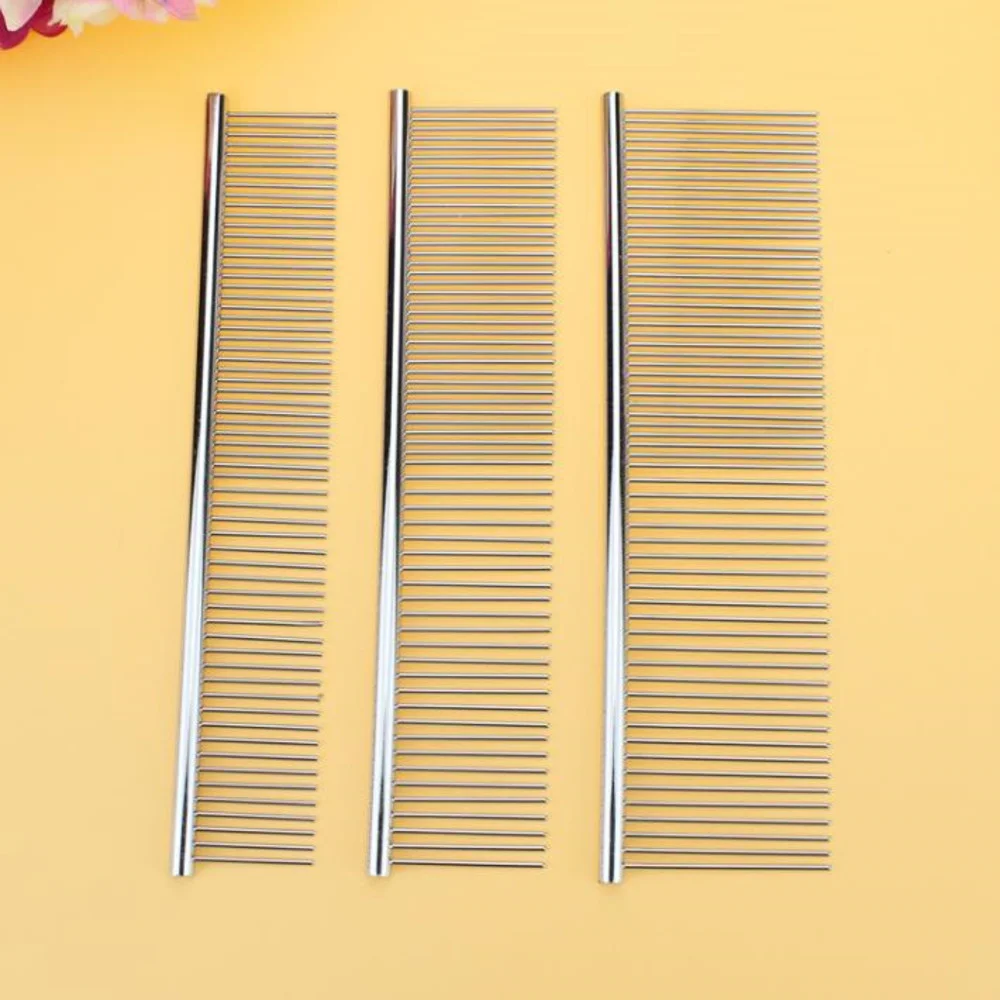 100pcs/lot High Quality Pet Comb Professional Steel Grooming Comb Cleaning Hair Brush Pet Dog Cat Accessories