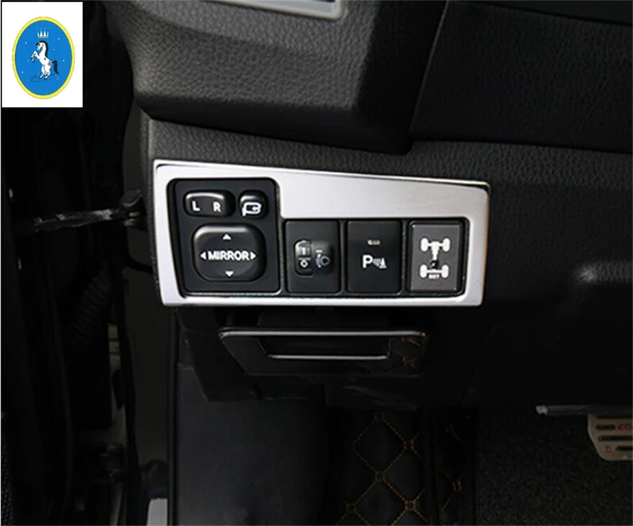 

Yimaautotrim Auto Accessory Head Lights Lamp Switch Button Frame Cover Trim Fit For Toyota Corolla 2017 2018 / Stainless Steel
