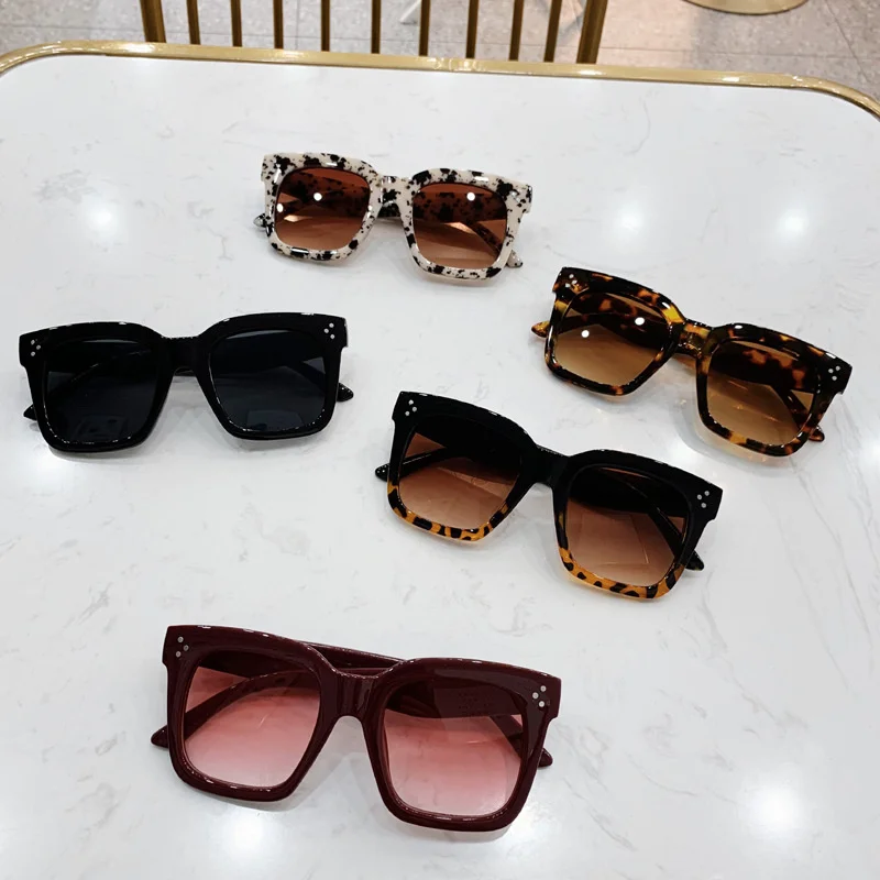 Oversized Square Sunglasses Woman Retro Black Driving Shades Eyewear Female Vintage Brand Designer Mirror Sun Glasses Oculos