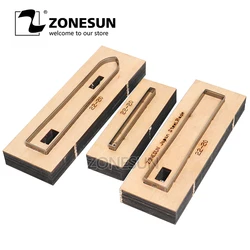 ZONESUN 22-20 カスタマイズされた革切断ダイ革 DIY クラフト供給時計バンドストラップ木製テンプレートパンチ切断金型