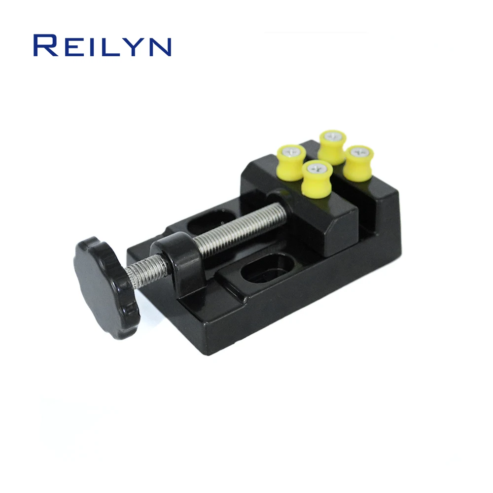 Reilyn dapat disesuaikan Mini meja Vice: Flat Bench Clamp Drill Vice - Ideal untuk DIY perhiasan, pengeboran kenari nuklir, ukiran