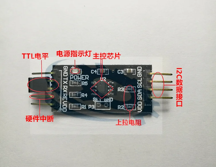 I2C to UART, RS232 to I2C, SMbus/serial to I2C Slave Module, Standard TTL Level