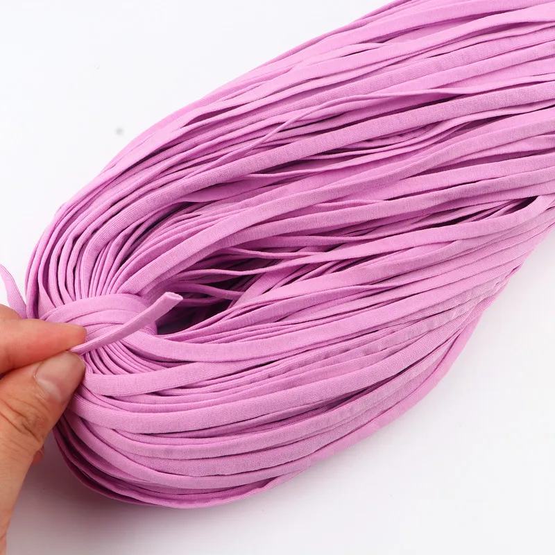 5yards 5MM Colorful Mouth Mask Elastic Band String Face Mask DIY Rubber Band Tape Waist Rope Ear Cord Flat Ear Hanging Accessory