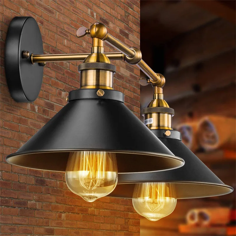 Retro Vintage Wall Lamp Indoor Lighting Home Decor Loft Cafe Resturant Living Room Kitchen Bar Retro Light Wall Sconce