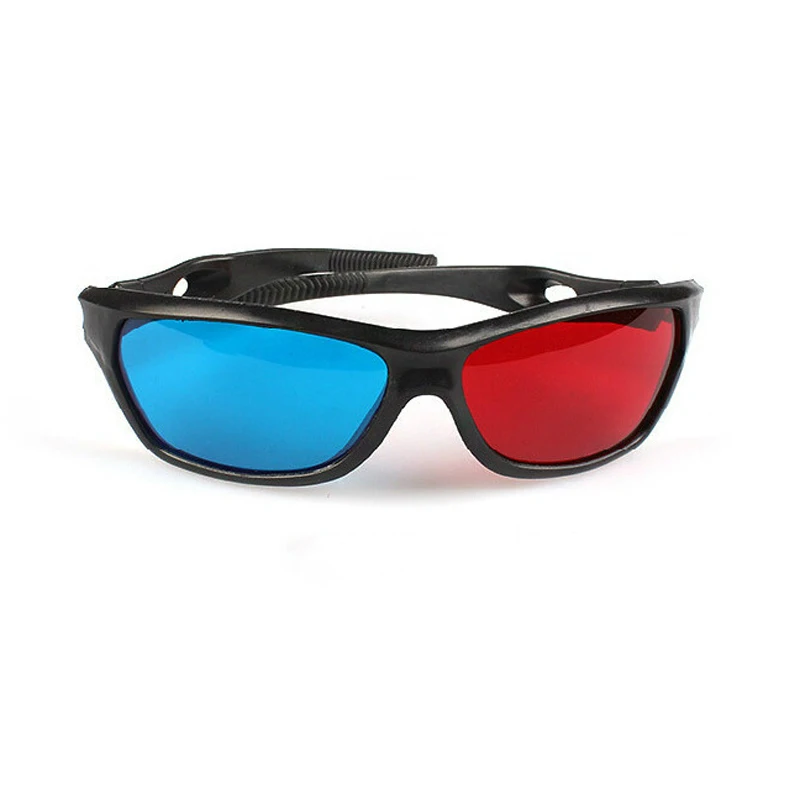 New  Black Frame Universal 3D Plastic Glasses/Oculos/Red Blue Cyan 3D Glass Anaglyph 3D Movie Game DVD Vision/cinema