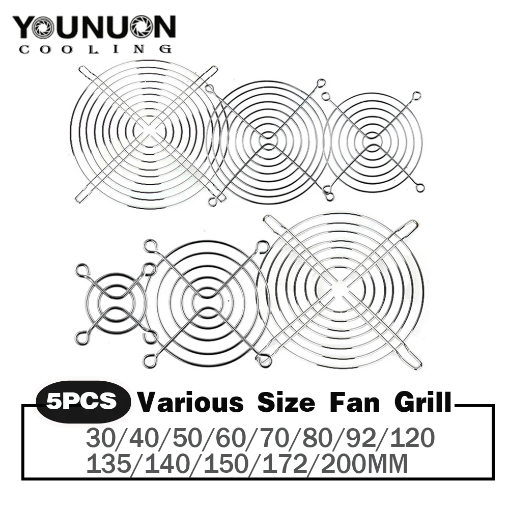 

5PCS Metal Mesh Finger Guard Protective Net Fan Grill 30mm 40mm 50mm 60mm 70mm 80mm 90mm 120mm 135mm 140mm 150mm 170mm 200mm