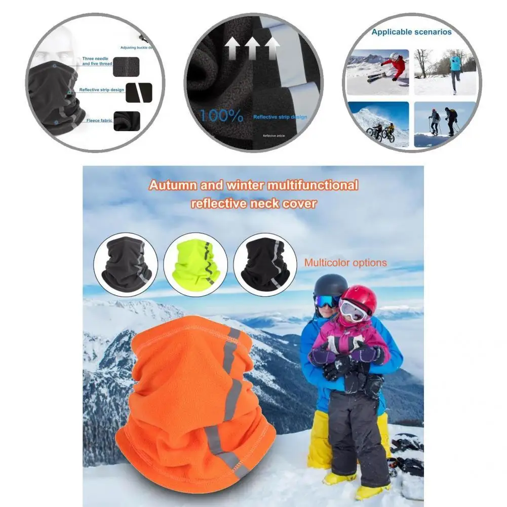 Comfortable  Safe Cold-proof Reflective Strip Neck Gear Cold-proof Neck Warmer Keep Warm   for Daily Wear