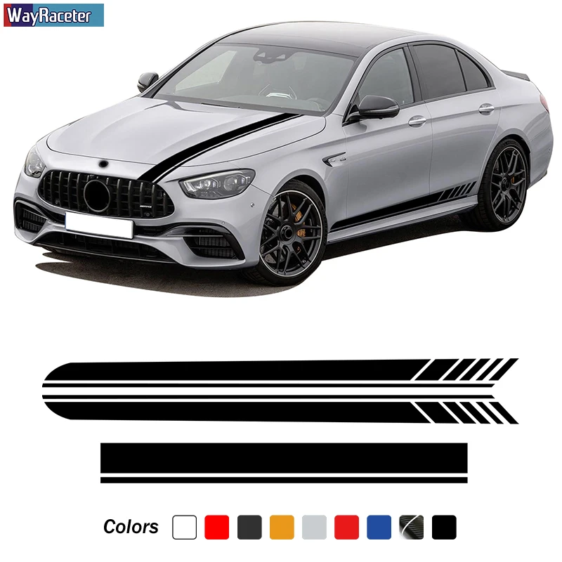 Edition 1 AMG Car Hood Decal Side Stripes Skirt Sticker For Mercedes Benz E Class W213 S213 C238 A238 E63 S E53 E43 Accessories