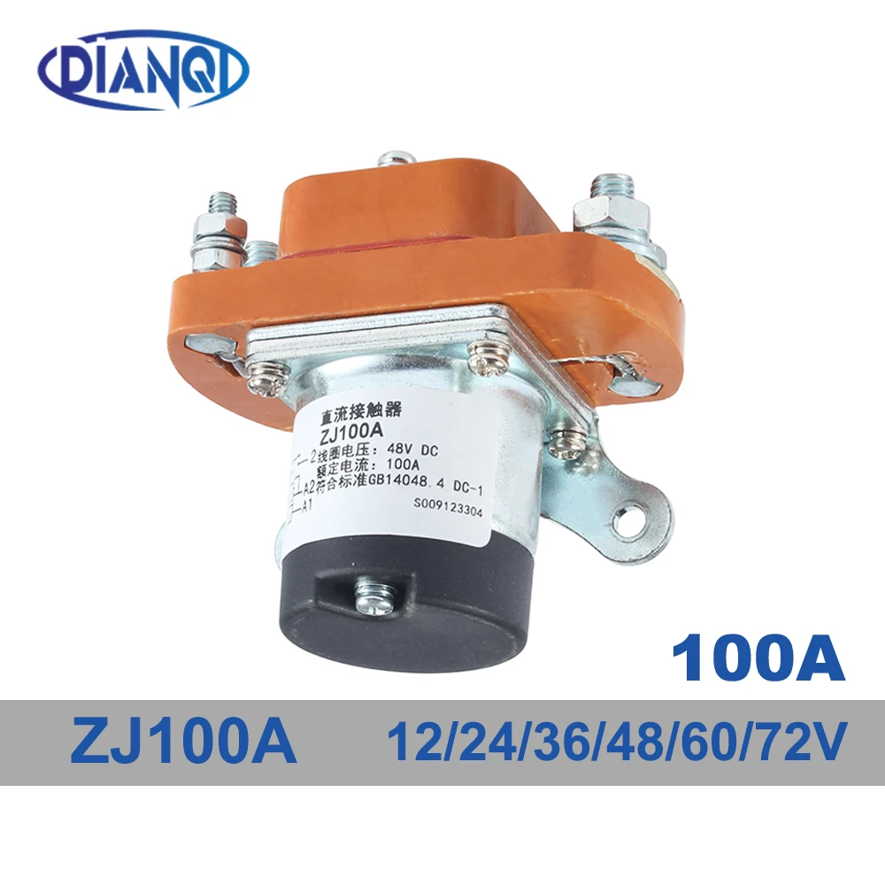 

Вольтметр катушки ZJ100A 12 В, 24 В, 48 В, 60 в, 72 в, 36, 100 А постоянного тока, контактор для двигателя вилочного погрузчика, электрического захвата, wehicle, автомобильная лебедка