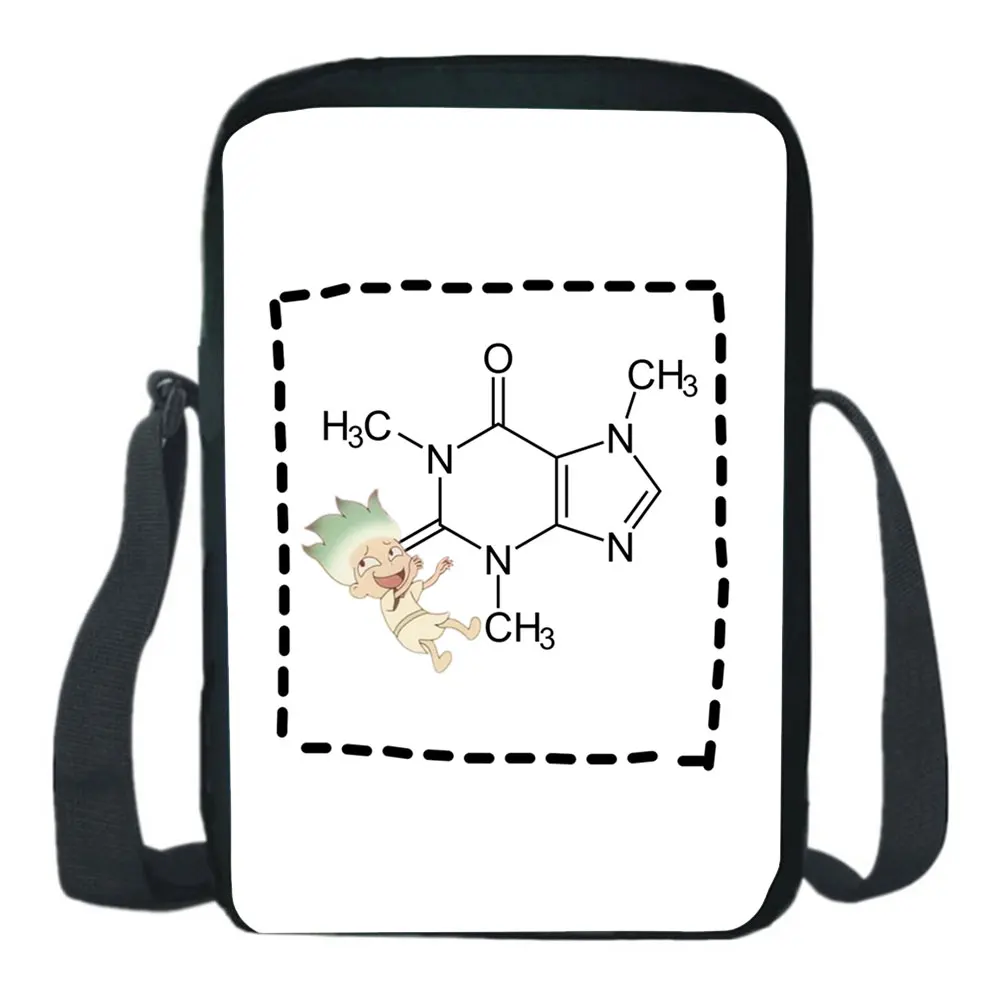 DR.Stone-Mochila pequeña informal para niños y niñas, bolso de hombro pequeño Diagonal, bandolera ligera para teléfono