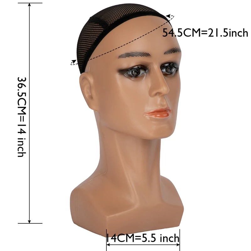 Plussign Professional Cosmetology Mannequin Head Manikin Head For Display Wigs Hair Glasses Hat Headset Display Stand Beige