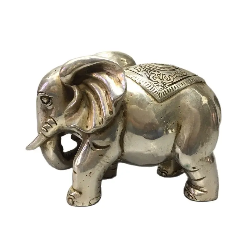 

Early collection of bronze elephant family ornaments