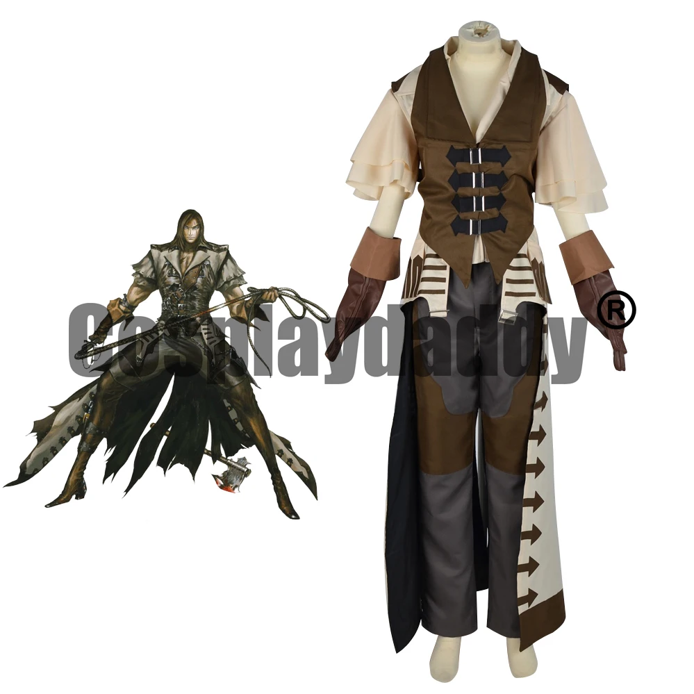 Castlevania: Curse of Darkness Vampire Hunter Trevor C. Belmont Ralph C. Belmondo Outfit Halloween Game Cosplay Costume F006