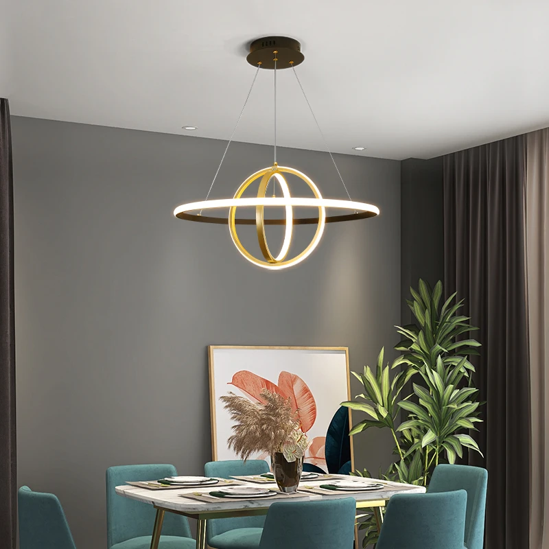 

Round LED Modern Pendant Lights For Kitchen Dining Room Kitchen Indoor Home Lighting Fixture Decoration Home Decor AC85-260V