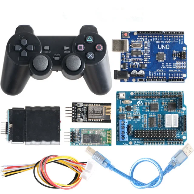 Wifi/Bluetooth/Handle Control Kit 16-Channel Servo & 4-Channel Motor Drive Board + Development Board RC Robot For Arduino