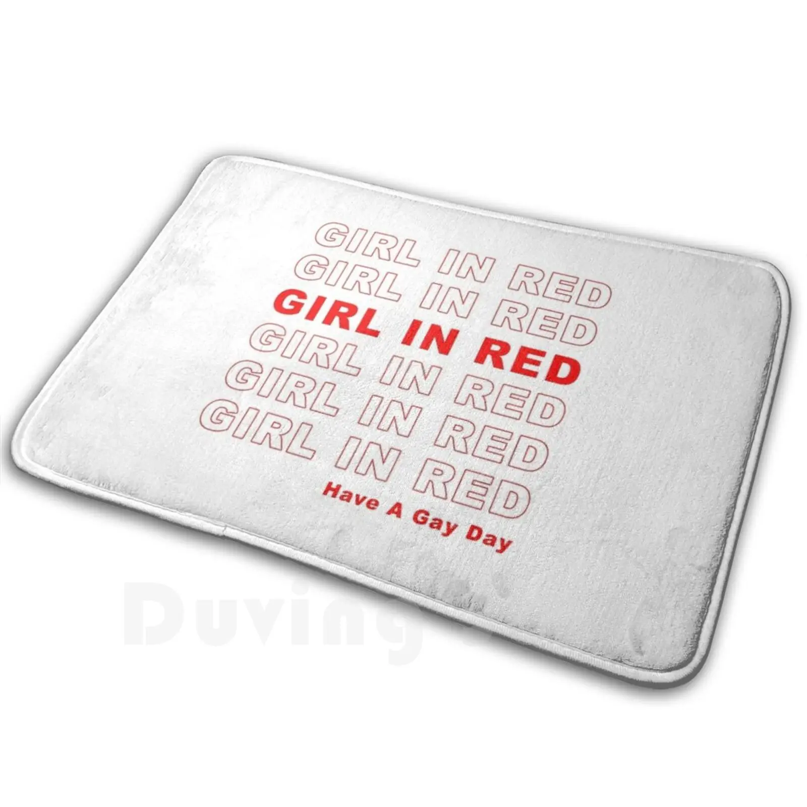 Girl In Red Take-Out Bag Soft Non-Slip Mat Rug Carpet Cushion Marie Ulven Indie Music Alt Alternative Pop Rock Dream