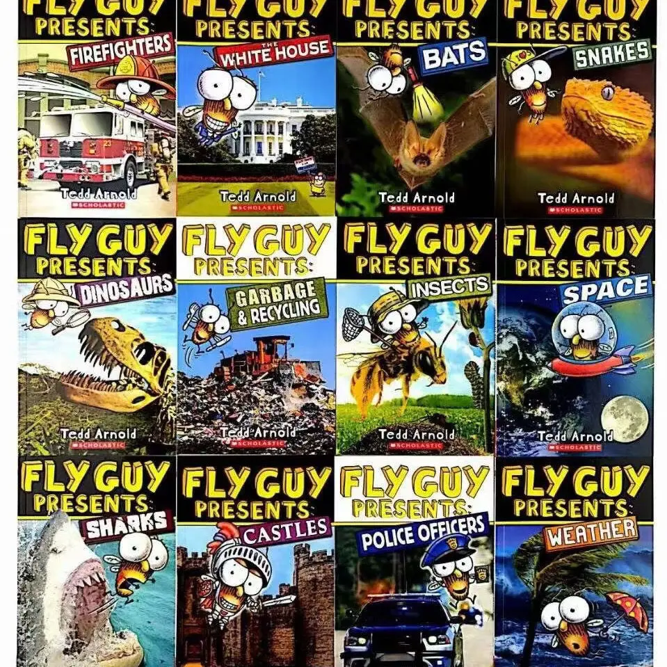 

english manga set Fly Guy Children's Nature Science Series Point Reading Complete 12 Books Libros