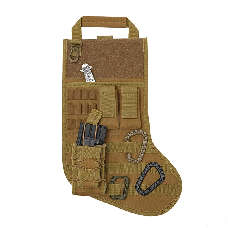 AR 15 Vest Accessories Tactical Christmas Socks Bag MOLLE Waist Hanging Decoration Tote Army Fan Storage Pack Hunting Climbing