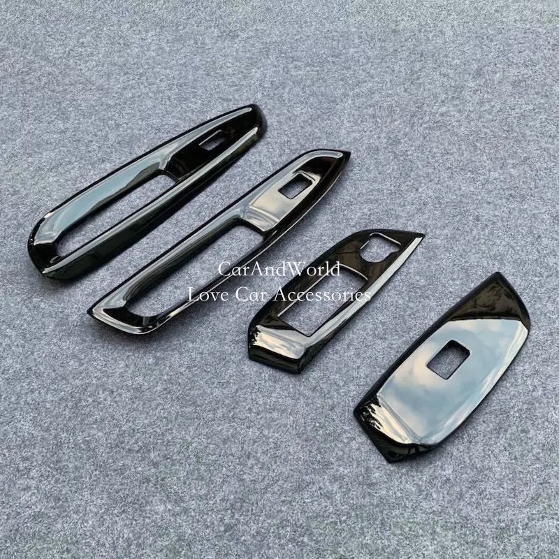 Right Hand Drive For Honda Fit Jazz GR 2020-2025 ABS Interior Door Armrest Window Switch Lift Regulator Cover Trim Car Accessory