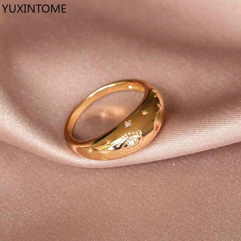 24K Gold Cross Rings Classic Bohemian Retro Style Gold/Silver Color Ring For Women Men Trendy Jewelry Party Friends Gifts