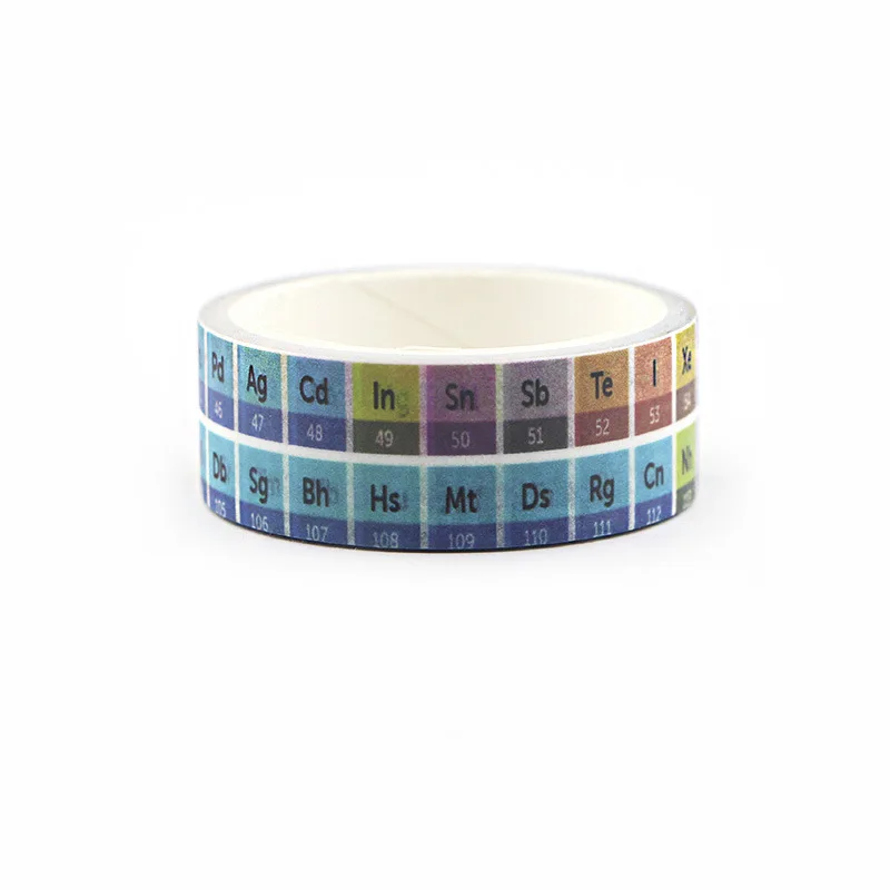 New Arrival Periodic Table of Elements Tape Paper Office Hand-Teared  DIY Decorative Stationery Stickers Chemistry Set