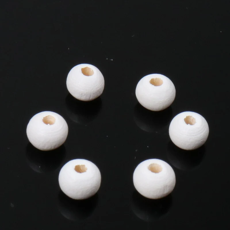 6mm 8mm 10mm 12mm White Natural Wooden Round Ball Spacer Beads For Jewelry Making DIY 2018 New MT0223X