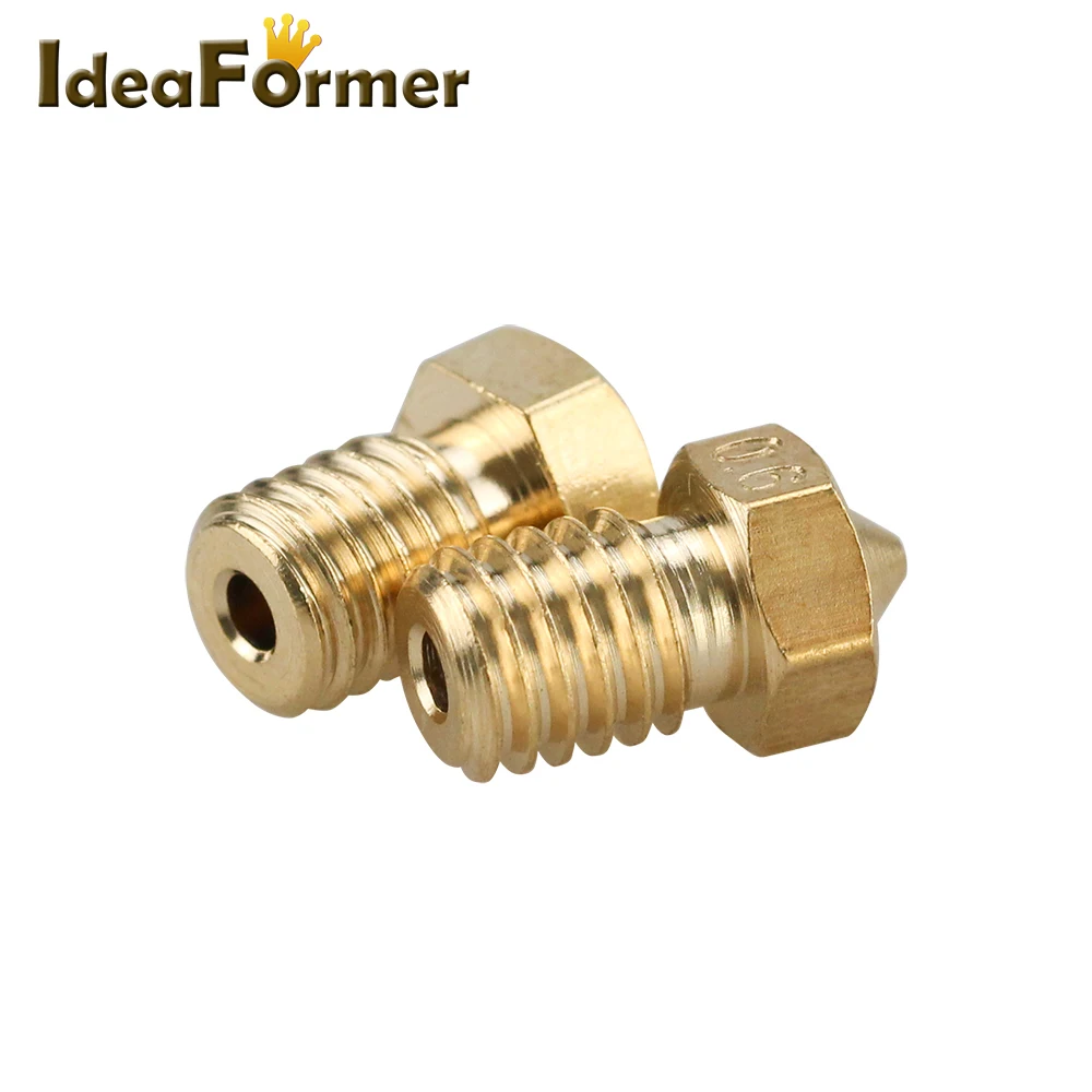 5/10 stücke E3D V6 Messing Düse 0,2/0,3/0,4/0,5/0,6/0,8/1,0 M6 Gewinde Kupfer Für 1,75 Filament V5 V6 Hotend 3D Drucker Zubehör – Detail 6