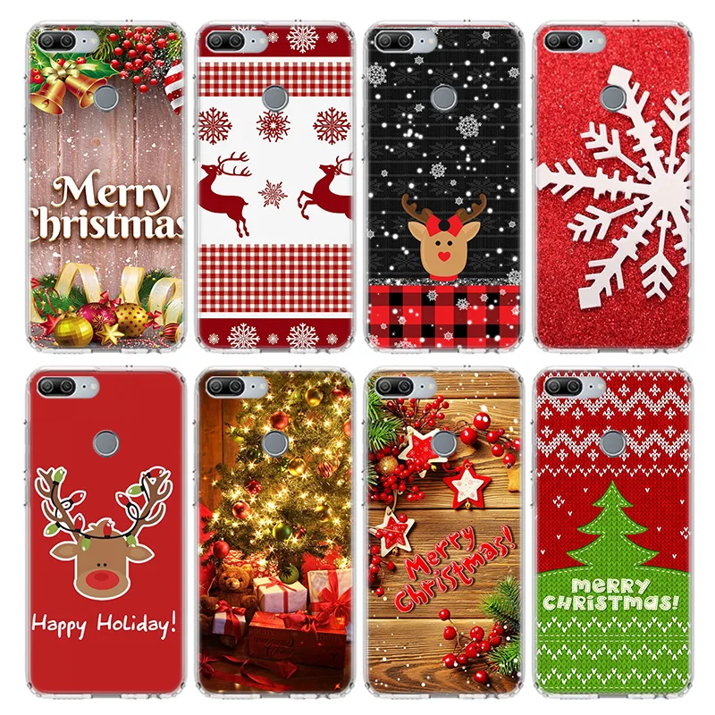 Merry Christmas gift New Year reindeer Phone Case For Huawei Honor 10 Lite 9 50 20 8S 8X 8A Pro 9X Y5 Y6 Y7 Y9S P Smart Z 2019