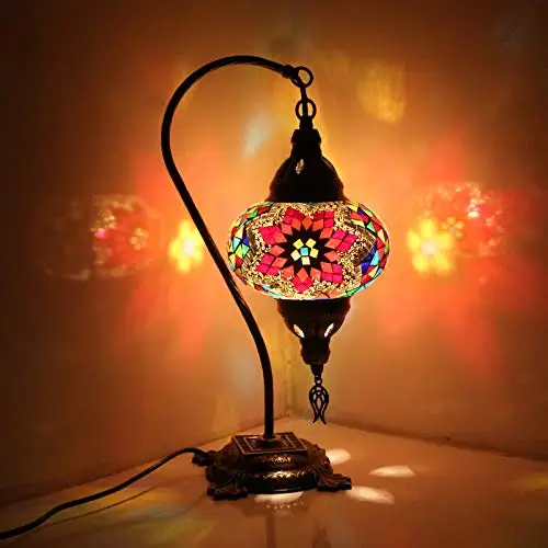 

(20 Variation) turkish Lamp - Handmade Turkish Mosaic Table Lamp Decorative Moroccan Lamp - Rustic Cool Mosaic Lamps - Stained