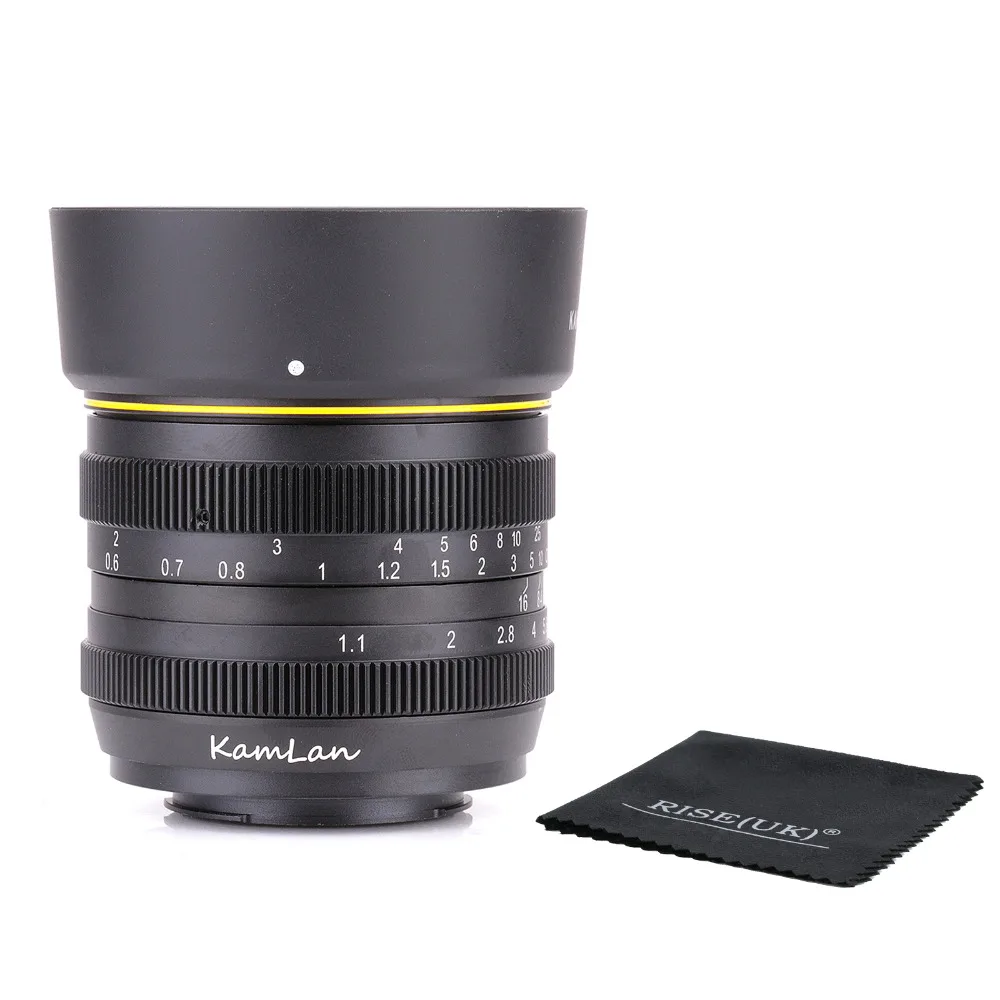 Kamlan 50mm F1.1 APS-C Large Aperture Manual Focus Lens for nikon N1 amount Free Shipping