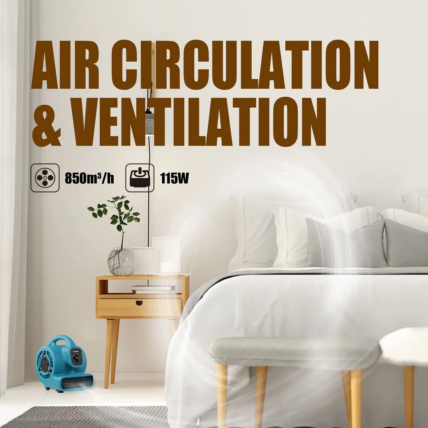 XPower كبير قوي مايتي محرك الهواء مجفف السجاد مروحة أرضية فائدة منفاخ الهواء في الهواء الطلق منزل فندق سوبر ماركت منفاخ صناعي