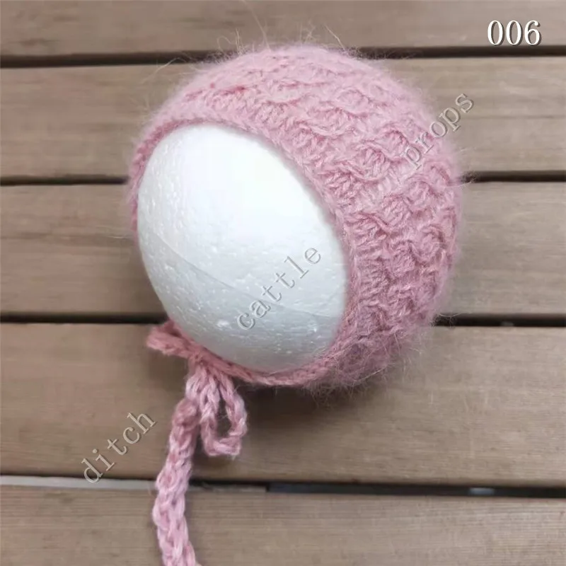 Newborn Photography Props Hats Handmade Mink Cap Baby Growth Commemorative Accessories Clothing Bonnet