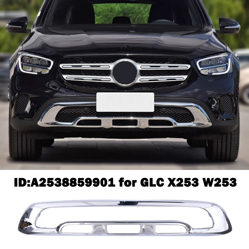 A2538859901 Front Bumper Chrome Plating Chromium Trim Spoiler Diffuser Lip For Mercedes Benz GLC X253 W253 GLC220d GLC300 Part