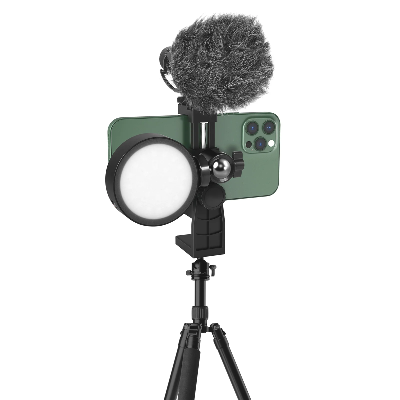 Litufoto للهاتف حامل ثلاثي القوائم 4.1 بوصة تصوير عالمي لهاتف Gopro iPhone Samsung Xiaomi Huawei Phone Travel