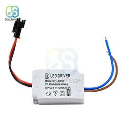 Unità di alimentazione LED Driver 300mA 1W 3W LED AC85-265V per DC3-14V trasformatori di illuminazione per luci LED fai da te