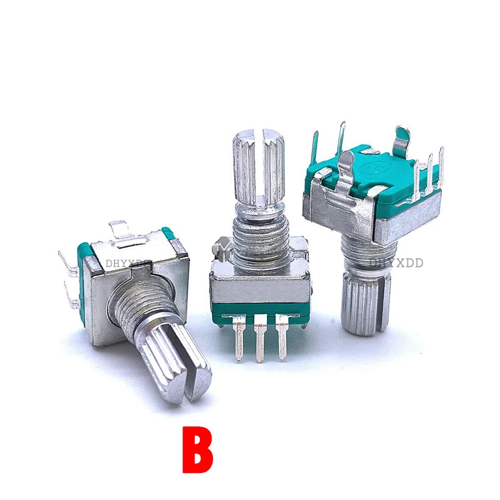 2Pcs EC11 Rotary Encoder Code Switch 30 Position With Push Button Switch 5Pin 15MM 20MM Plum Shaft Half Shaft - Image 3