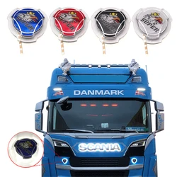 1x Logo Griffin SUPER Słowo pasujące do ciężarówki Scania Przedni grill Grille Emblemat Odznaka z białymi paskami oświetleniowymi LED 24V