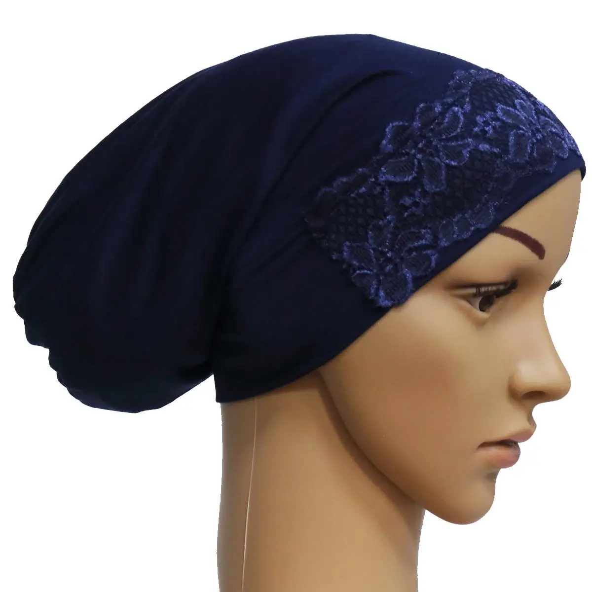 Multi Colors Muslim Inner Hijab Womens Hijab Underscarf Head Islamic Cover Bonnet Tube Cap Scarf Mercerized Cotton Hijabs Lace