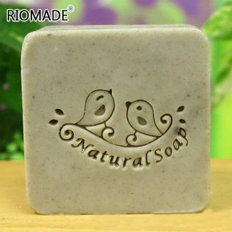 Cute Birds Handmade Soap Stamp Bird Pattern Transparent Natural Plexiglass Soap Seal With Handle Acrylic Chapter Custom