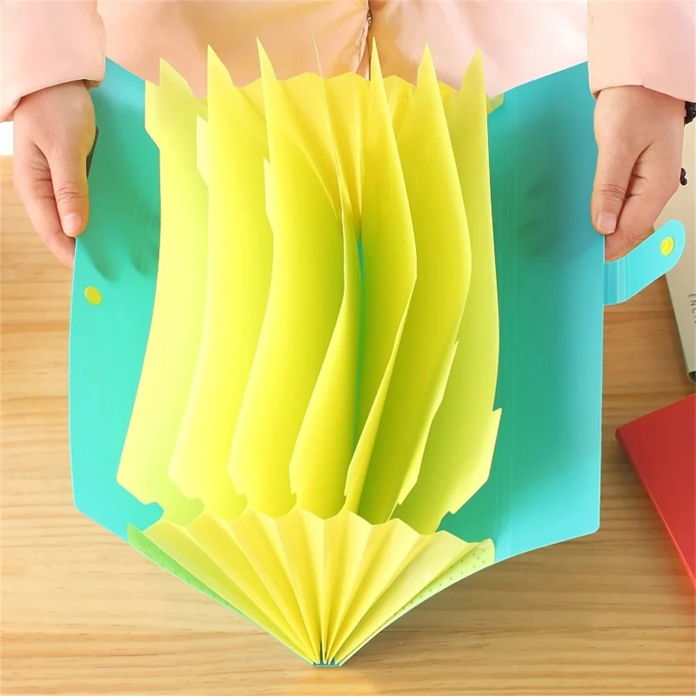 Expanding File Folder 5 Pockets Portable A4 Letter Size Expandable File Wallet Accordion Document Organize Office Desk Organizer